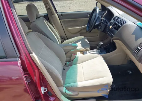 2003 Honda Civic Lx z USA, uszkodzony, nr VIN 2HGES165X3H597779